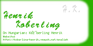 henrik koberling business card